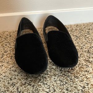 Birdies Black Velvet Flat Loafers